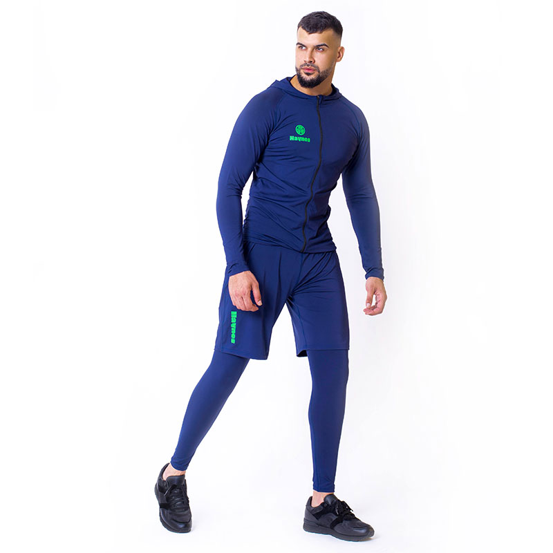 Navy Short Sleeves Compression Top (TOP ONLY)