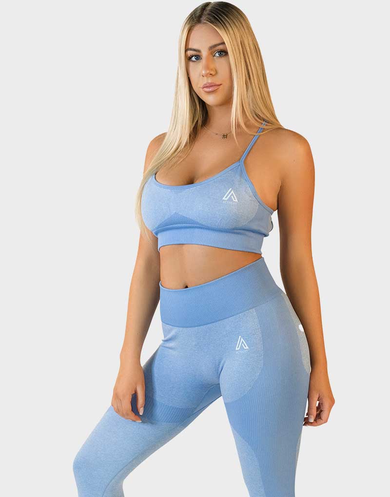 Mid Impact Sports Bra Top Blue (SPORTS BRA ONLY)