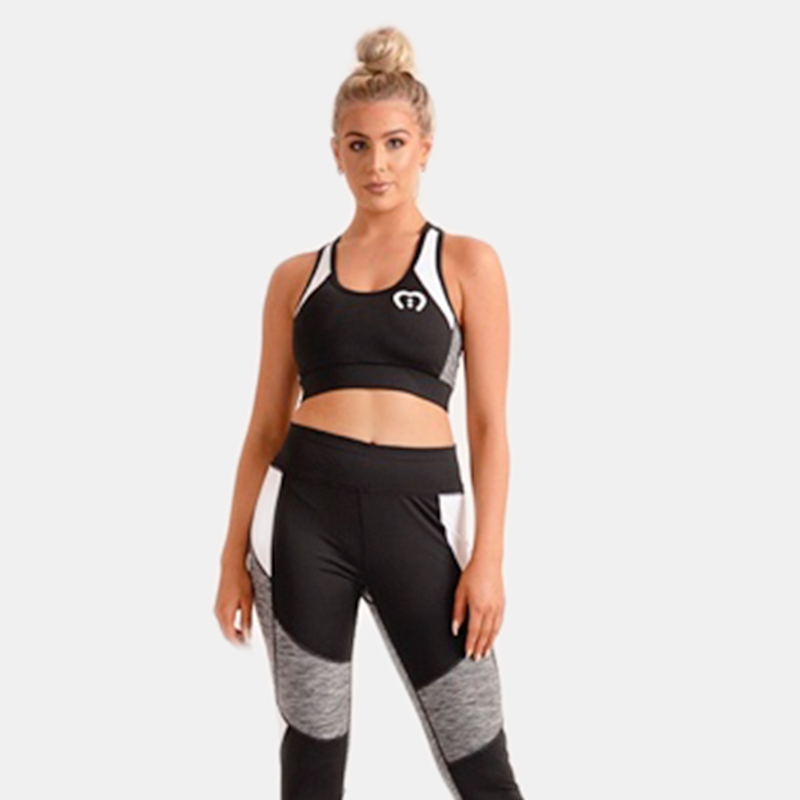 White Contrast Mid Impact Sports Bra (SPORTS BRA ONLY)