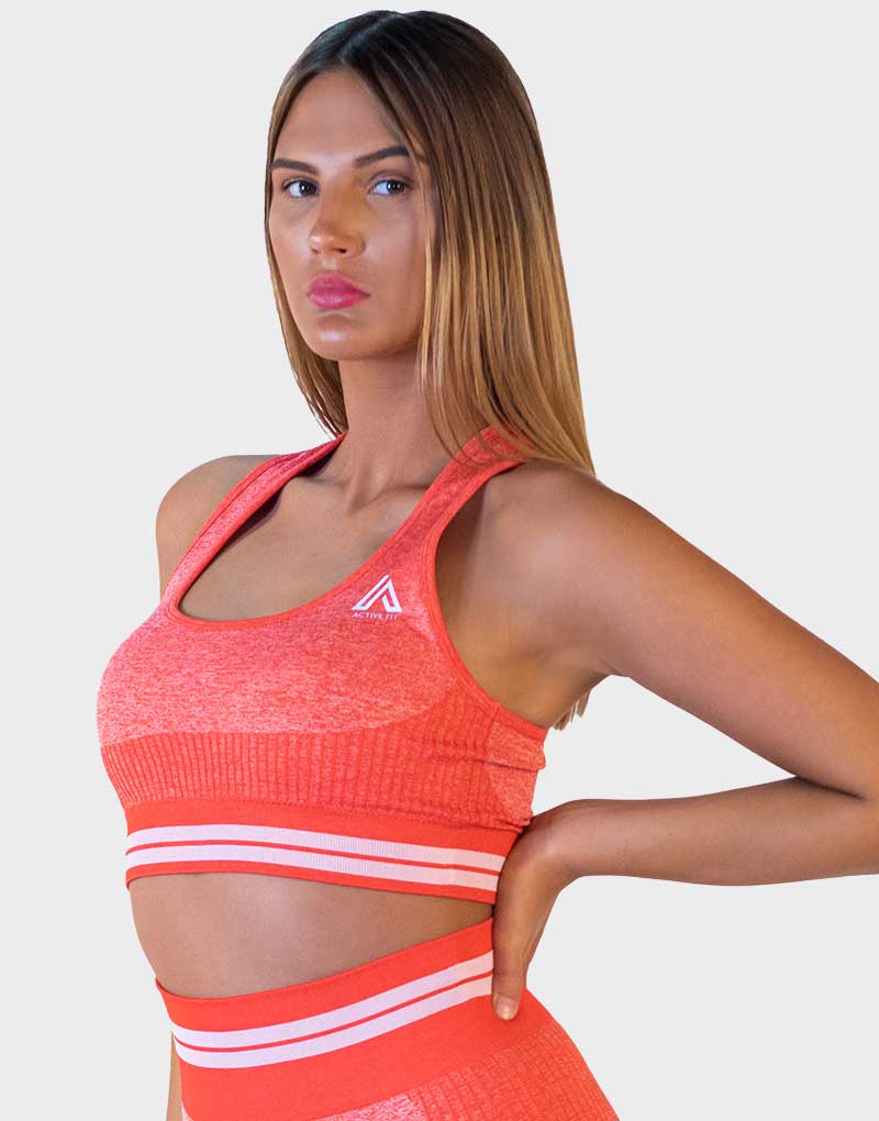 Mid Impact Sports Bra Top Red (SPORTS BRA ONLY)