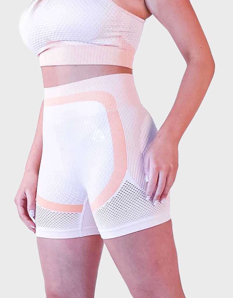 Compression Fit High Waisted Shorts Peach (SHORTS ONLY)